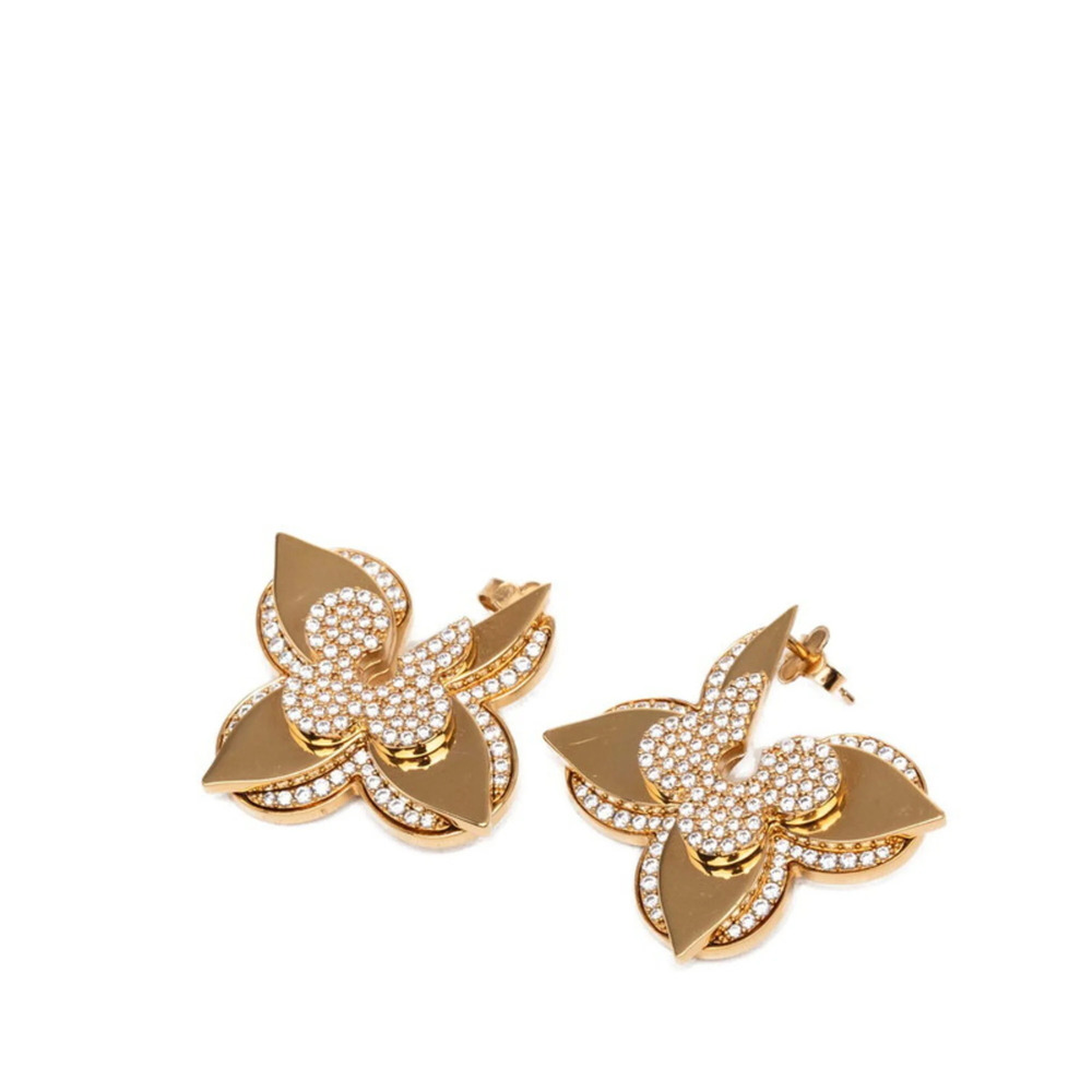 LOUIS VUITTON Gold Monogram Earrings - Picture 1 of 6